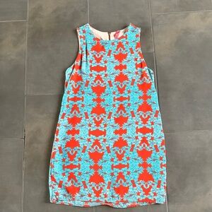 Eight Sixty Red and Blue Patterned Dress